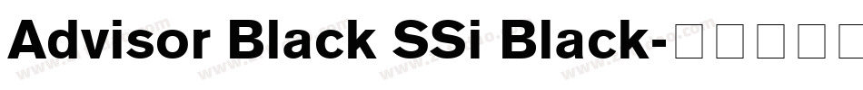 Advisor Black SSi Black字体转换